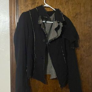 Patchy black and grey blazer